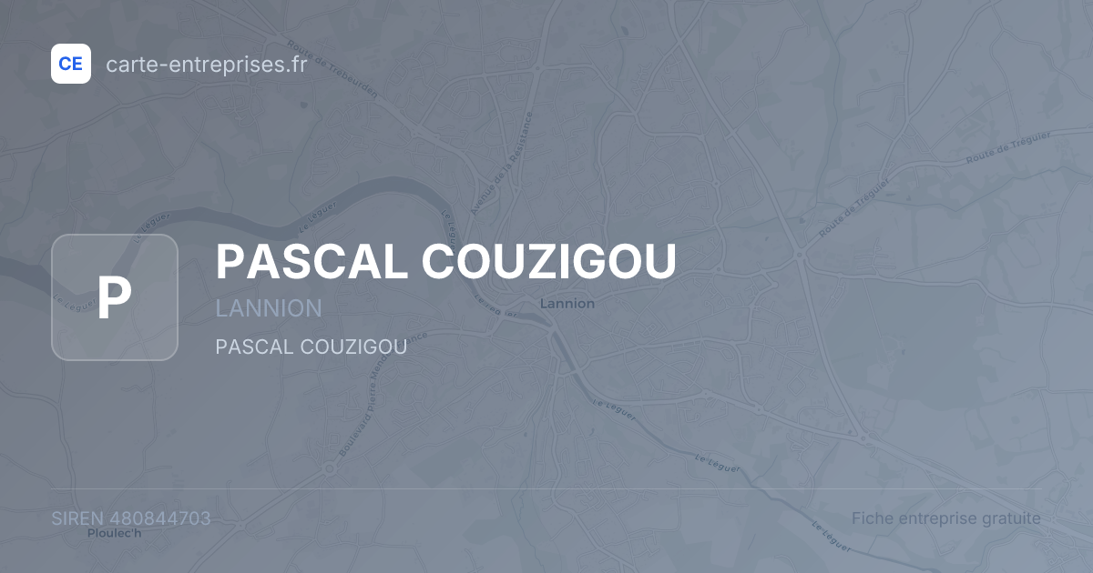 PASCAL COUZIGOU — 480844703 — fiche entreprise