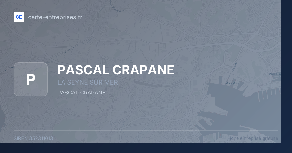PASCAL CRAPANE — 352311013 — fiche entreprise