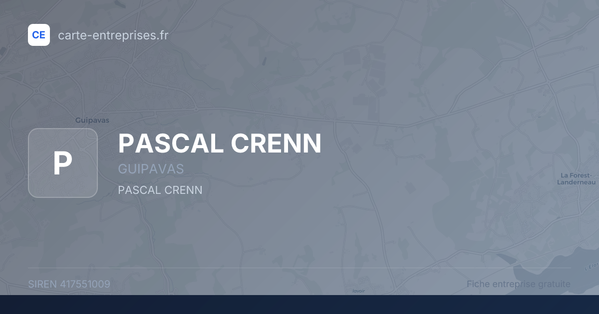 PASCAL CRENN — 417551009 — fiche entreprise