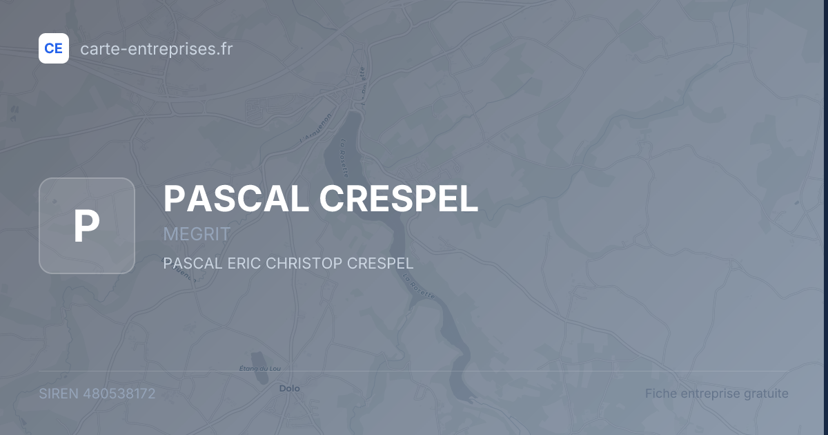 PASCAL CRESPEL — 480538172 — fiche entreprise