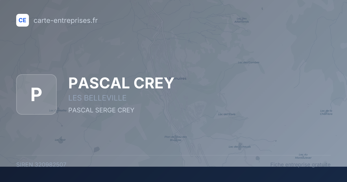 PASCAL CREY — 320982507 — fiche entreprise