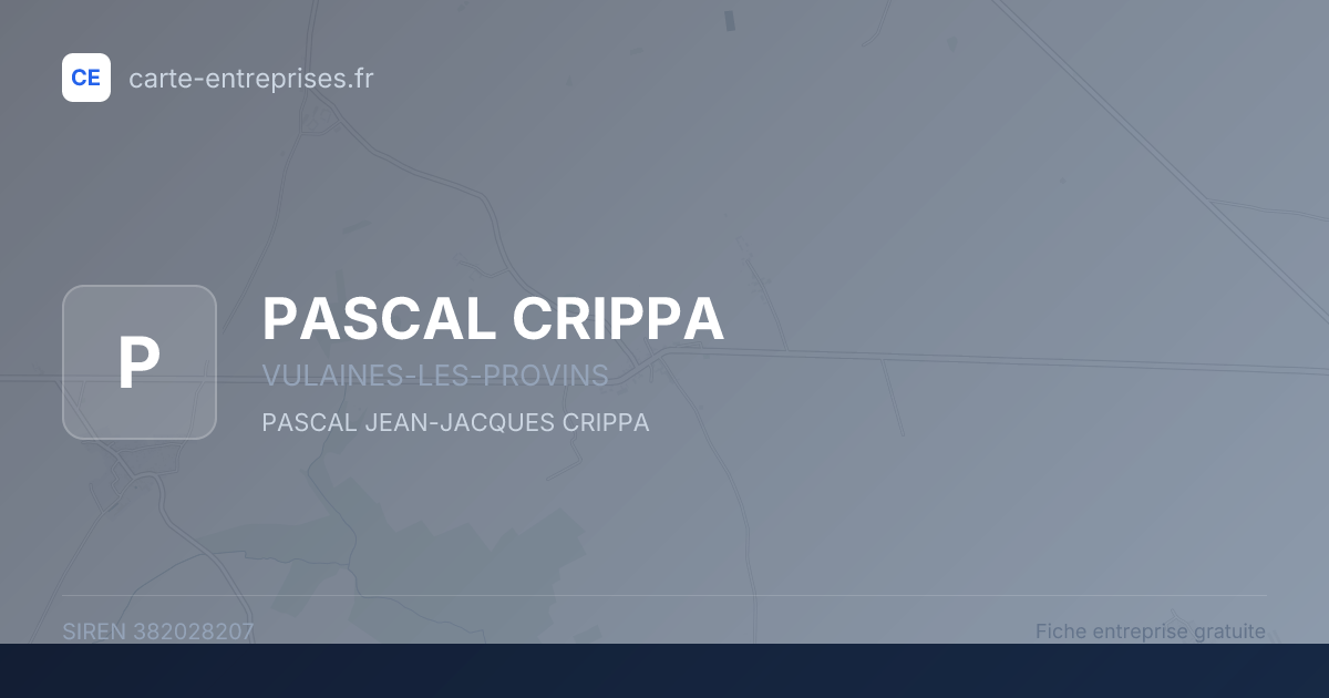 PASCAL CRIPPA — 382028207 — fiche entreprise