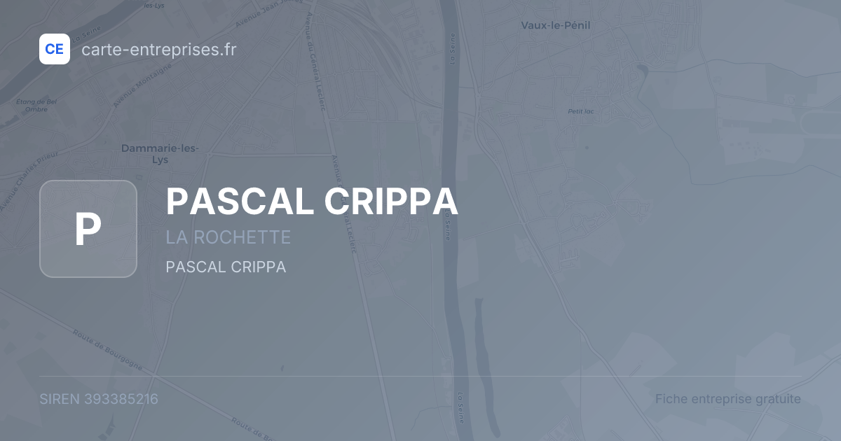 PASCAL CRIPPA — 393385216 — fiche entreprise