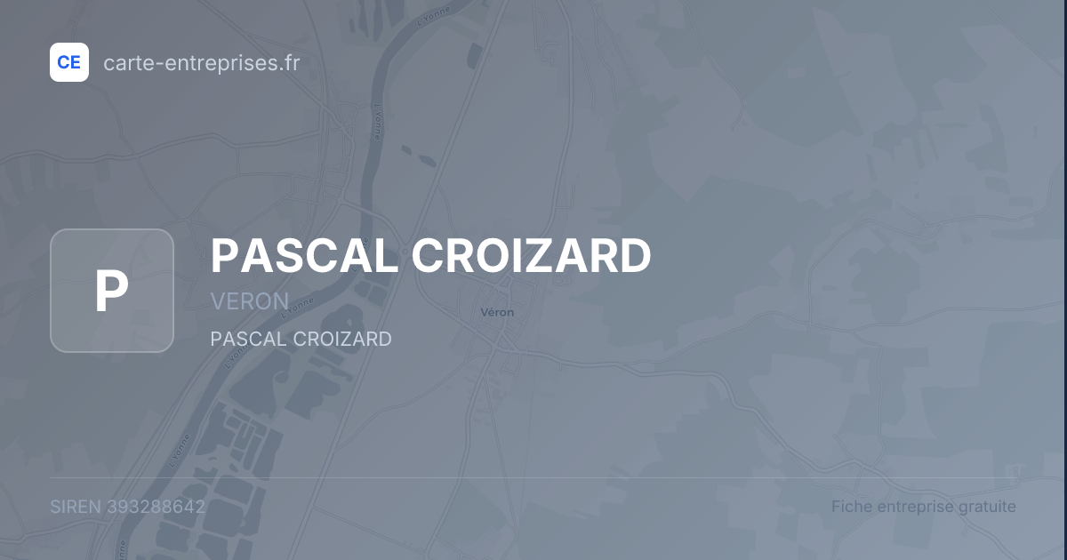 PASCAL CROIZARD — 393288642 — fiche entreprise