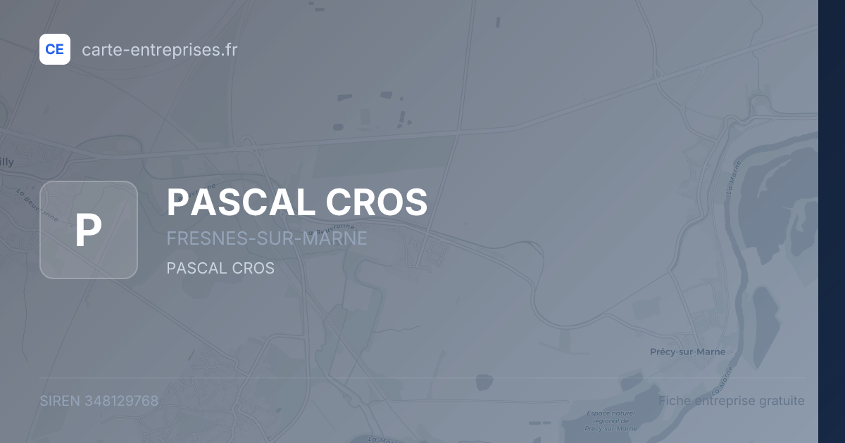 PASCAL CROS — 348129768 — fiche entreprise