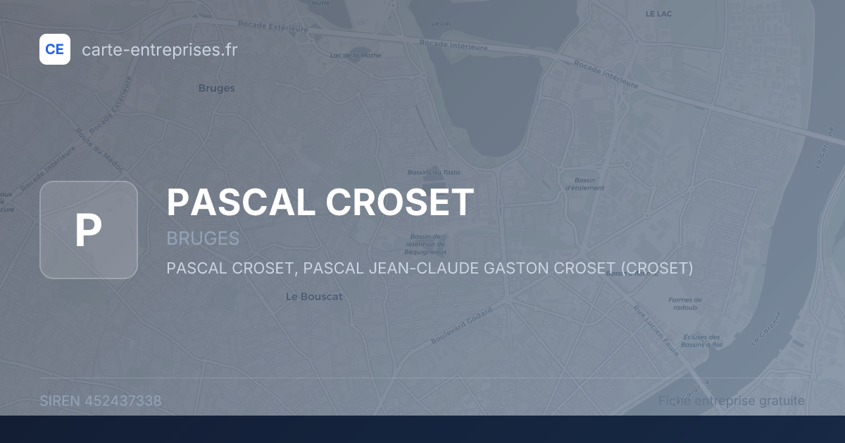 PASCAL CROSET — 452437338 — fiche entreprise
