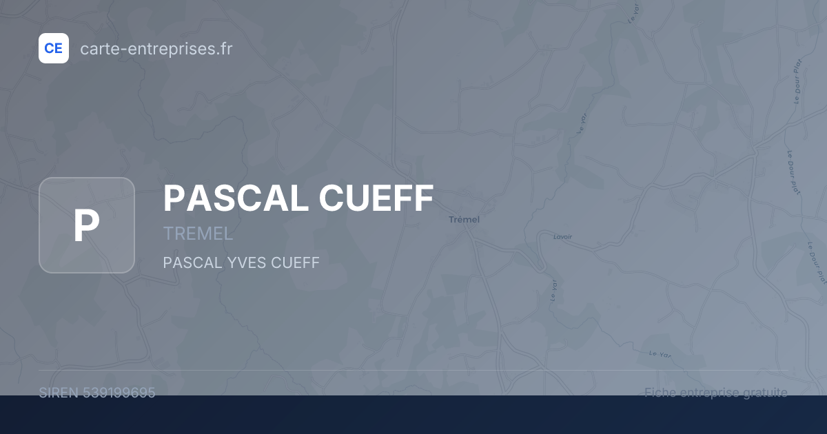 PASCAL CUEFF — 539199695 — fiche entreprise