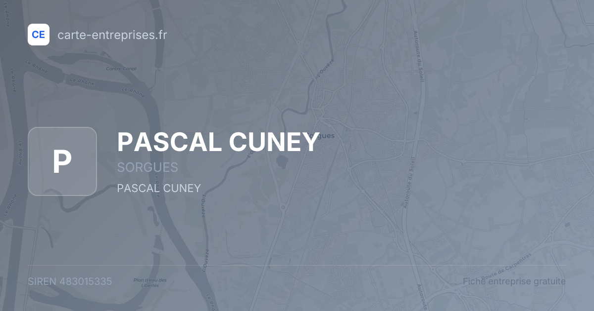 PASCAL CUNEY — 483015335 — fiche entreprise