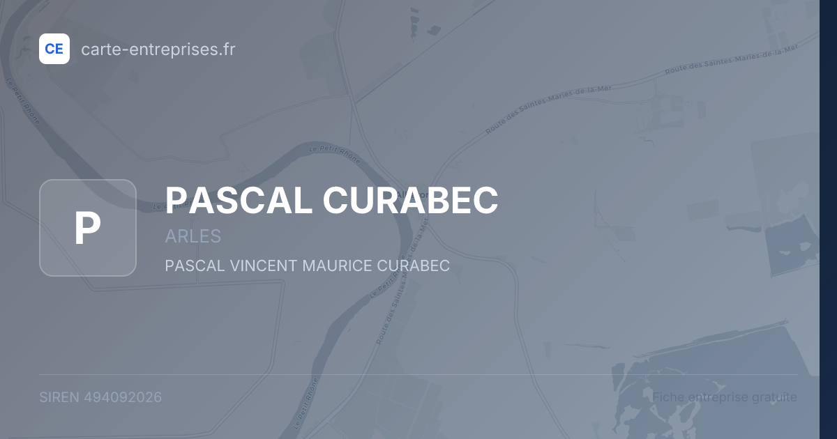 PASCAL CURABEC — 494092026 — fiche entreprise