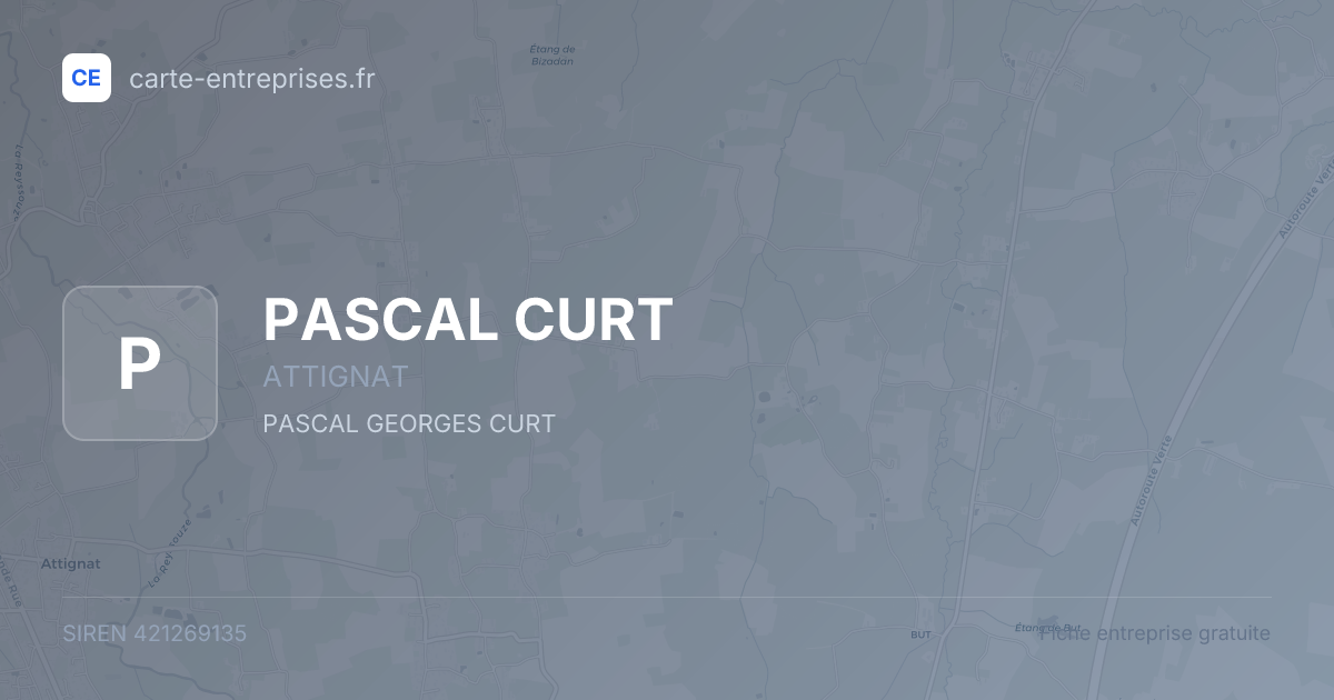 PASCAL CURT — 421269135 — fiche entreprise