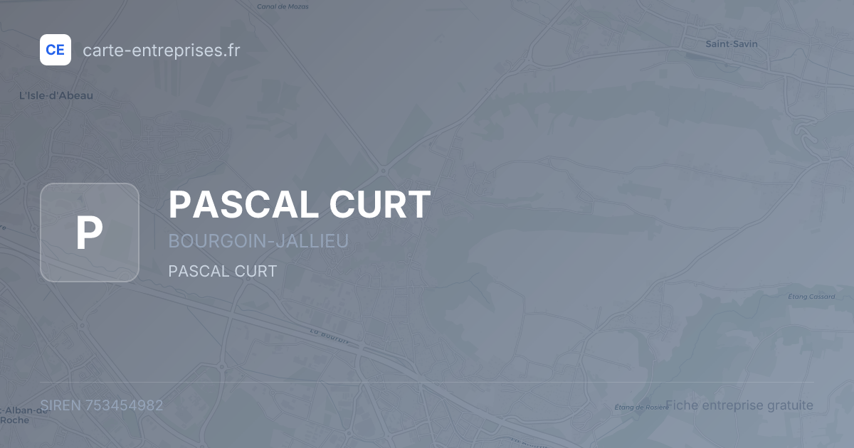 PASCAL CURT — 753454982 — fiche entreprise