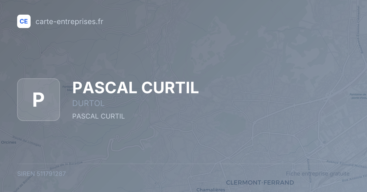 PASCAL CURTIL — 511791287 — fiche entreprise