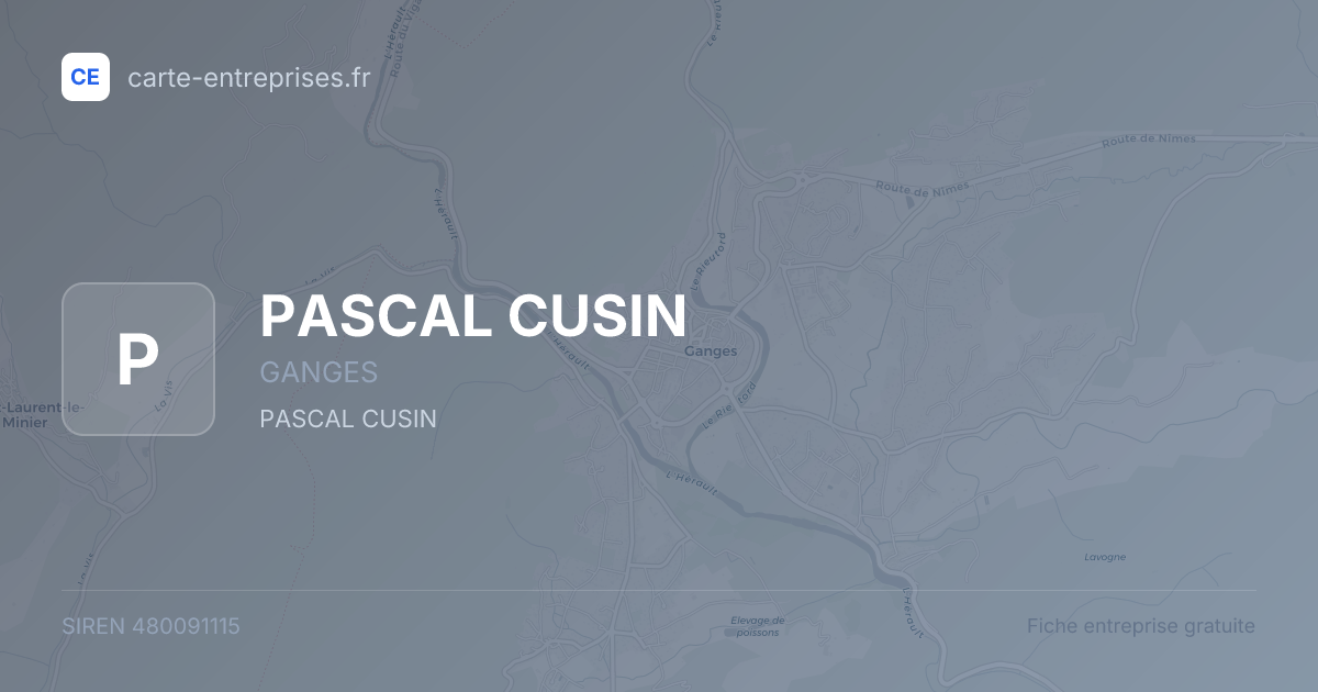 PASCAL CUSIN — 480091115 — fiche entreprise