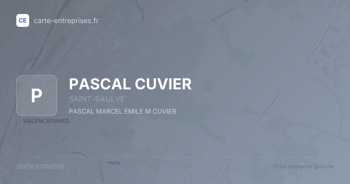 PASCAL CUVIER — 321198558 — fiche entreprise