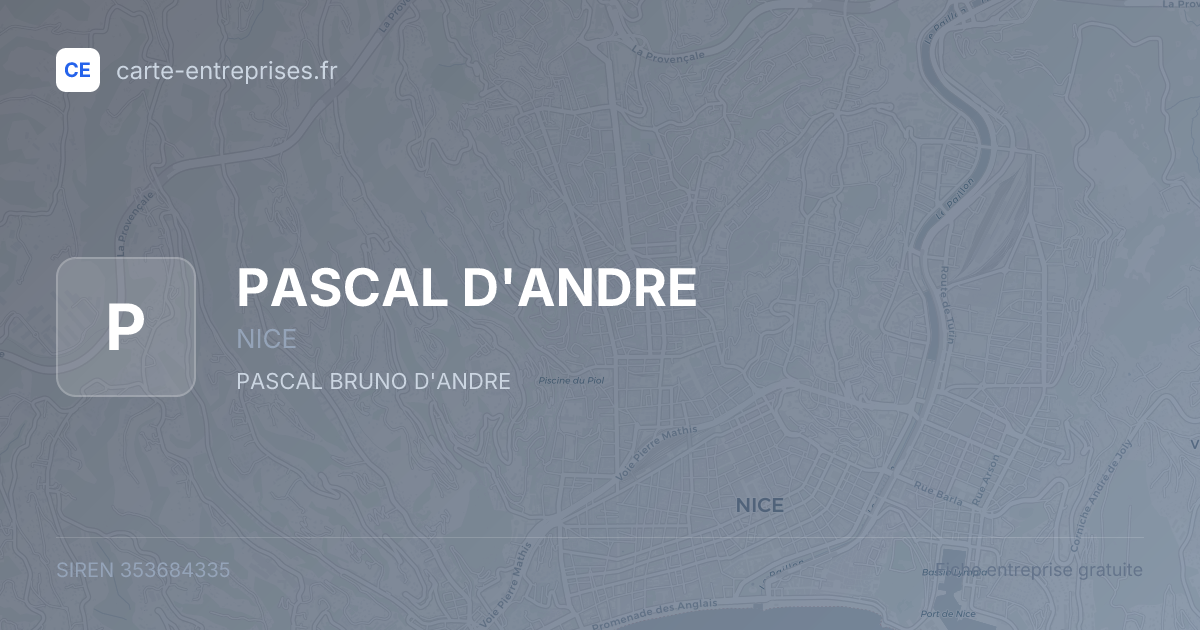 PASCAL D'ANDRE — 353684335 — fiche entreprise