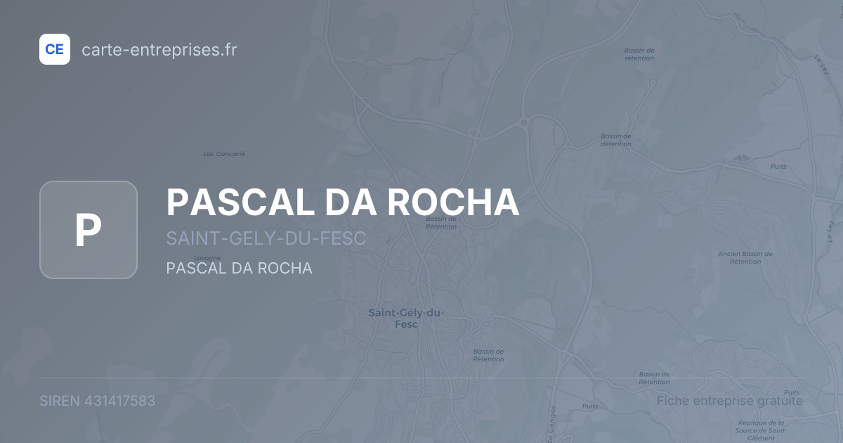PASCAL DA ROCHA — 431417583 — fiche entreprise