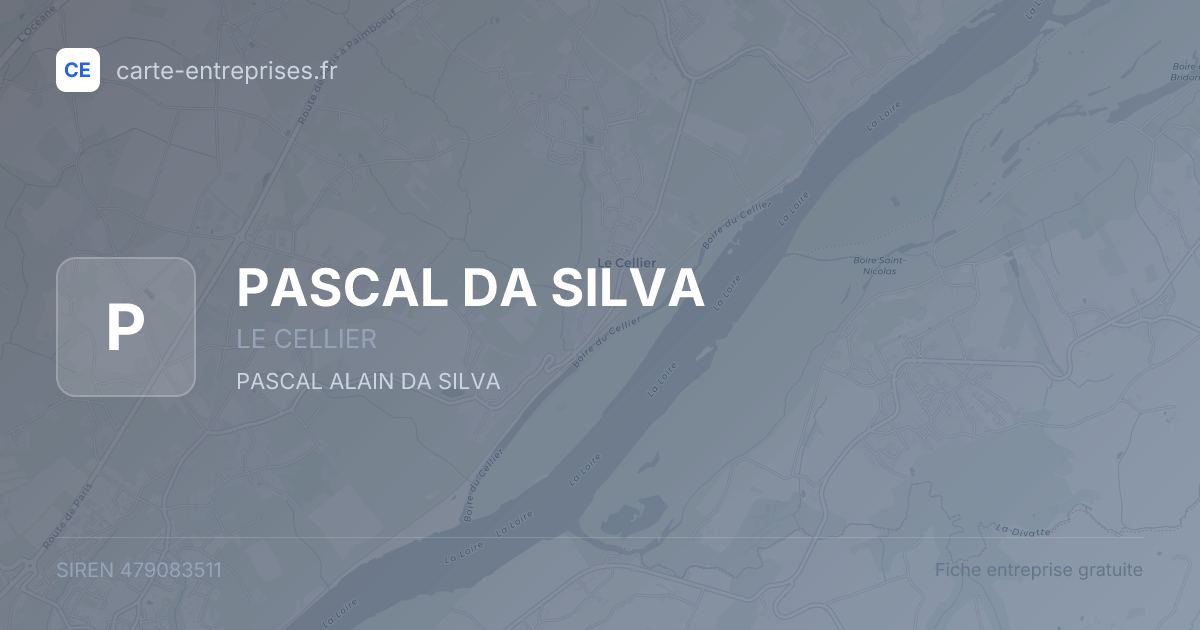PASCAL DA SILVA — 479083511 — fiche entreprise