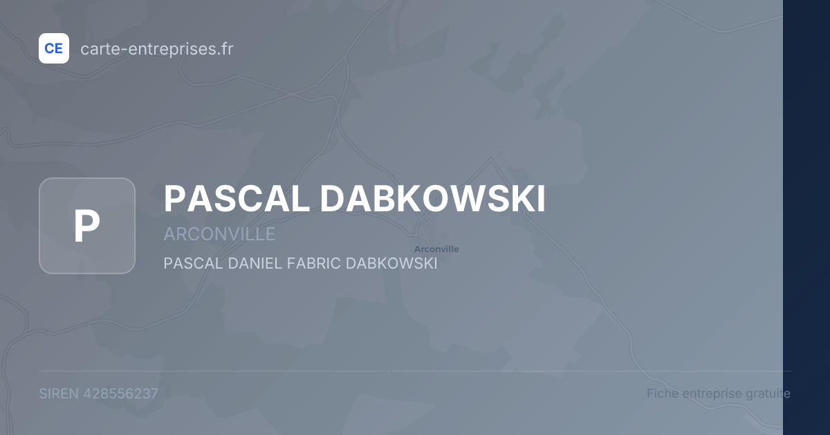 PASCAL DABKOWSKI — 428556237 — fiche entreprise