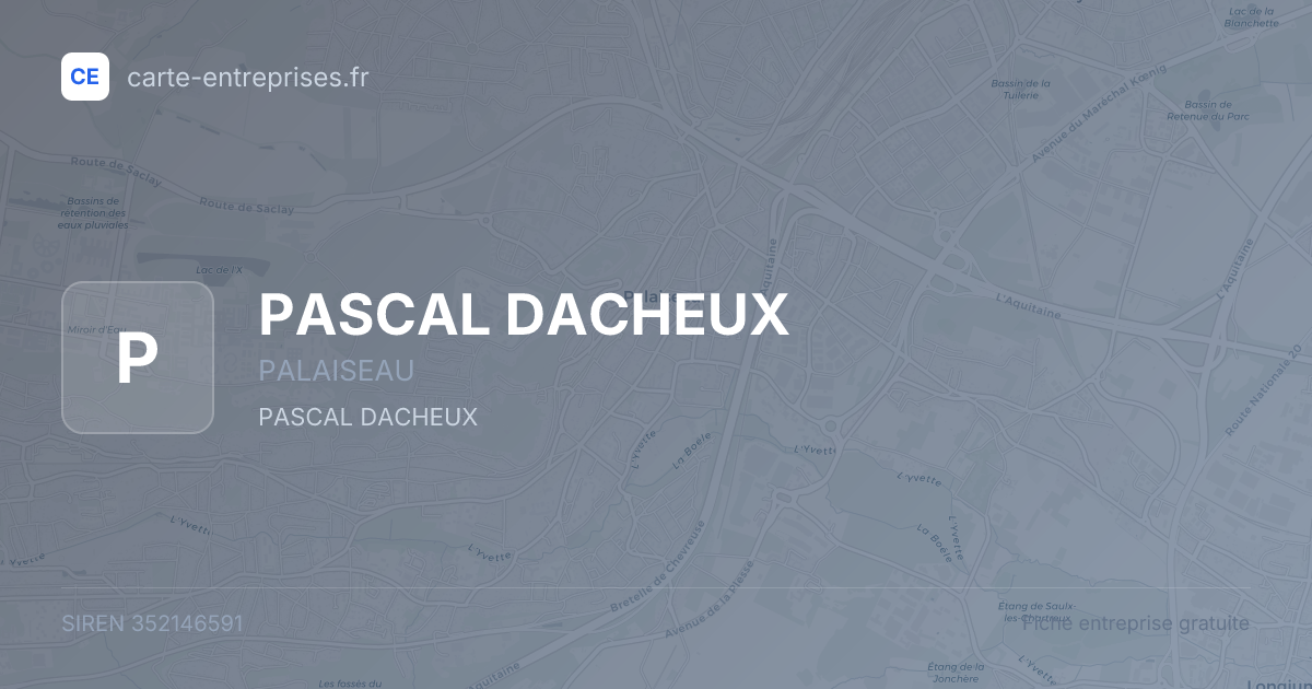 PASCAL DACHEUX — 352146591 — fiche entreprise