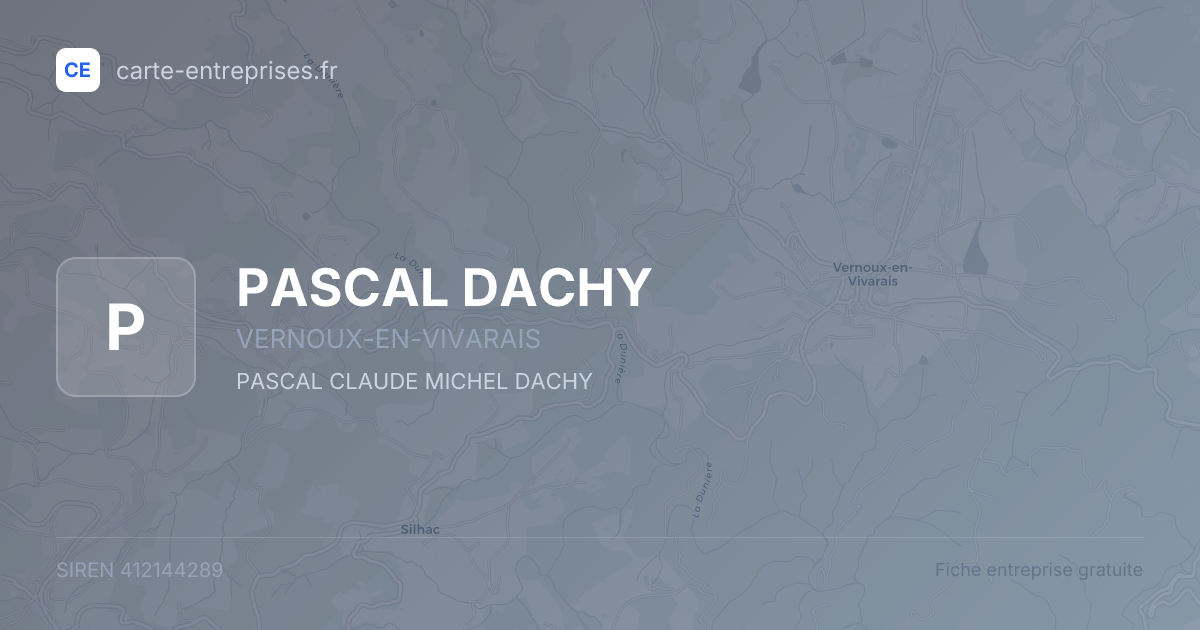 PASCAL DACHY — 412144289 — fiche entreprise