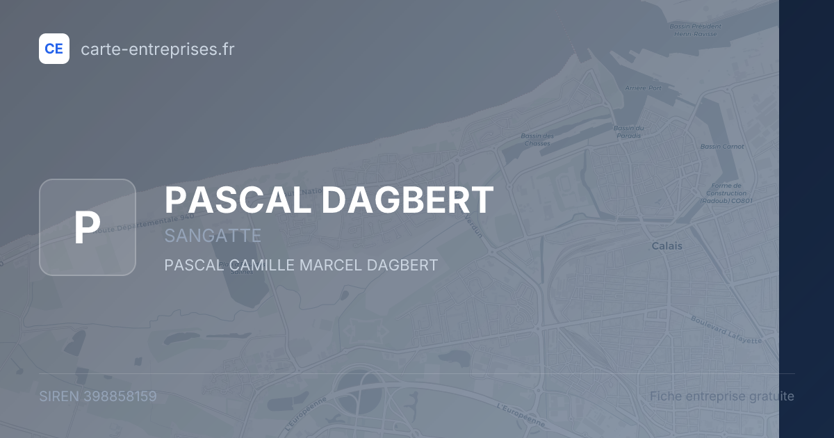 PASCAL DAGBERT — 398858159 — fiche entreprise