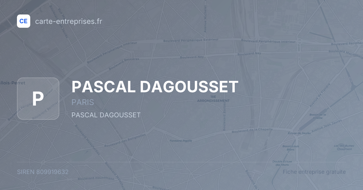 PASCAL DAGOUSSET — 809919632 — fiche entreprise
