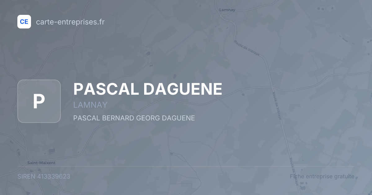PASCAL DAGUENE — 413339623 — fiche entreprise