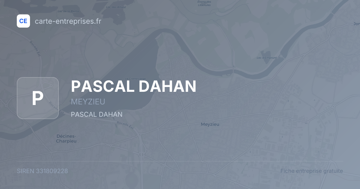PASCAL DAHAN — 331809228 — fiche entreprise