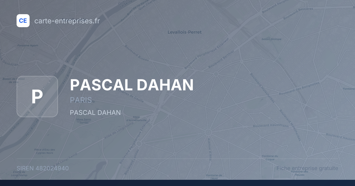 PASCAL DAHAN — 482024940 — fiche entreprise