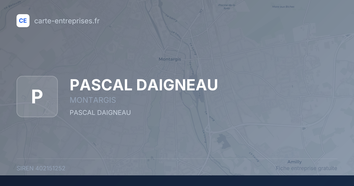 PASCAL DAIGNEAU — 402151252 — fiche entreprise