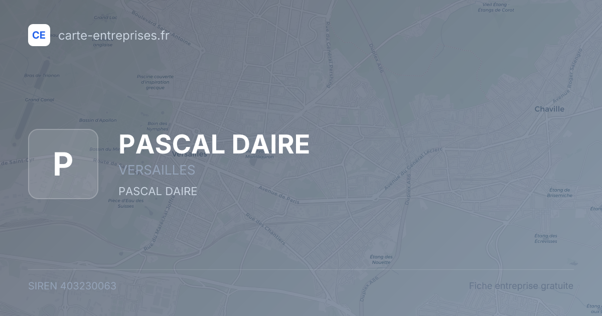 PASCAL DAIRE — 403230063 — fiche entreprise