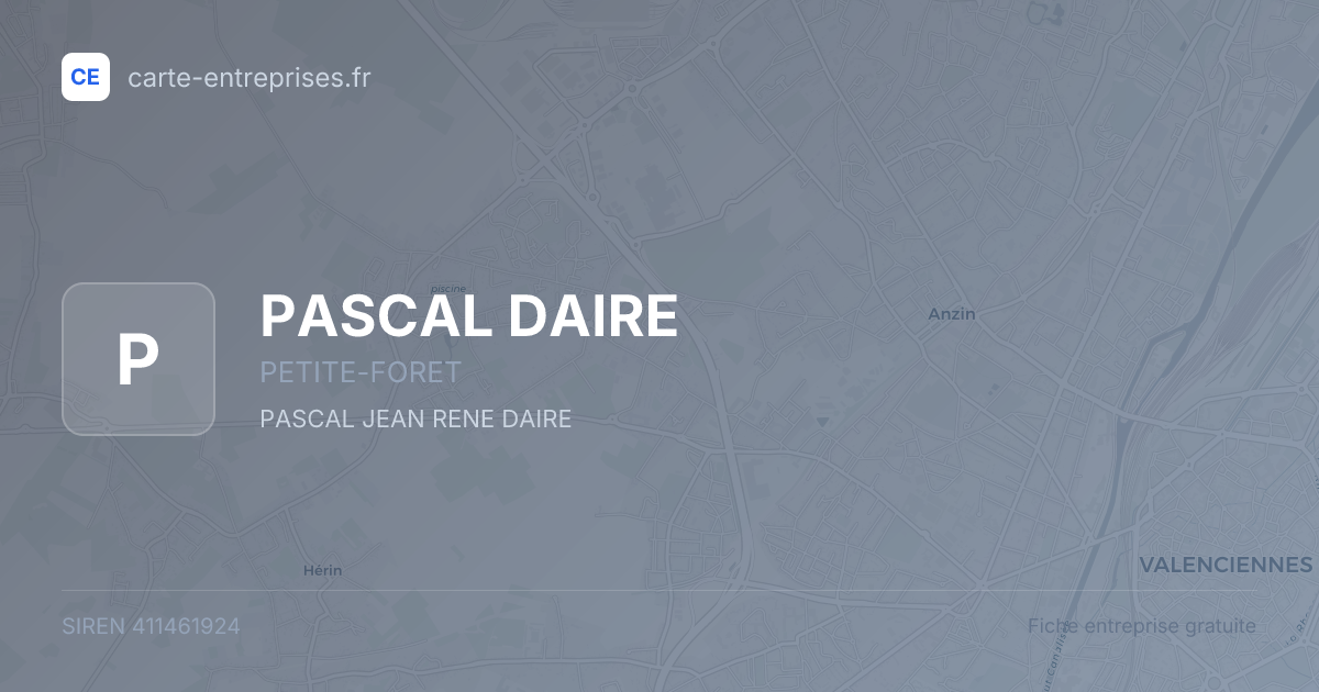 PASCAL DAIRE — 411461924 — fiche entreprise