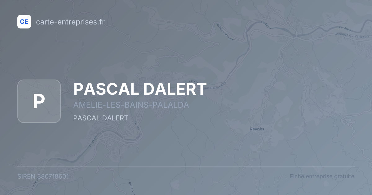 PASCAL DALERT — 380718601 — fiche entreprise