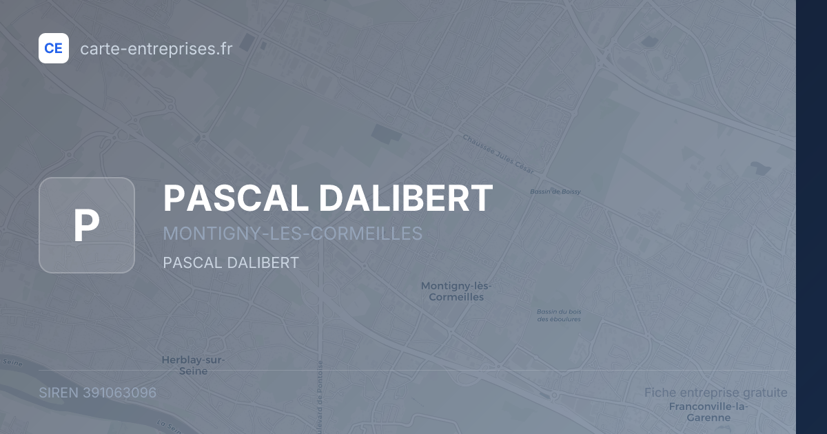 PASCAL DALIBERT — 391063096 — fiche entreprise