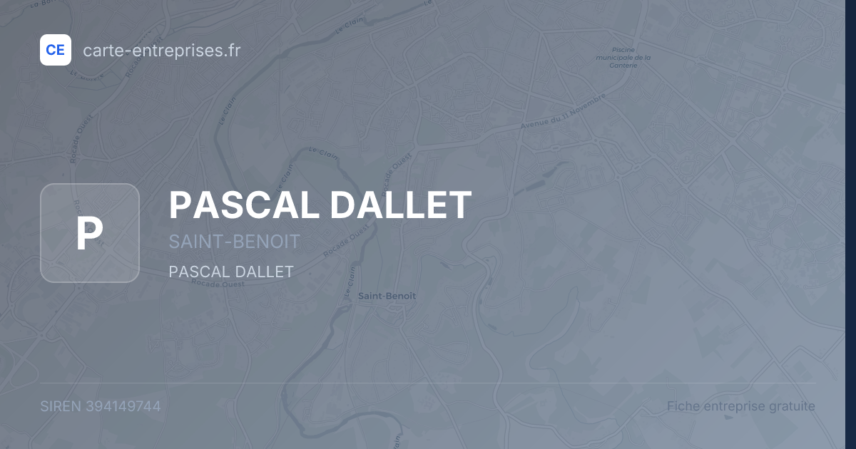 PASCAL DALLET — 394149744 — fiche entreprise