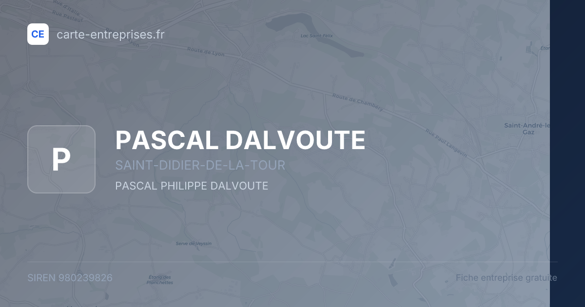 PASCAL DALVOUTE — 980239826 — fiche entreprise