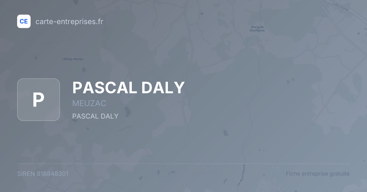 PASCAL DALY — 818848301 — fiche entreprise