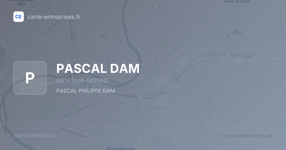 PASCAL DAM — 509487583 — fiche entreprise