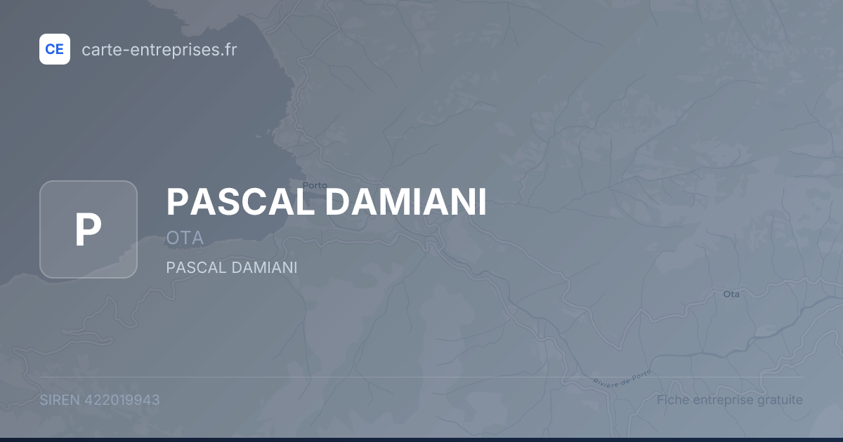 PASCAL DAMIANI — 422019943 — fiche entreprise