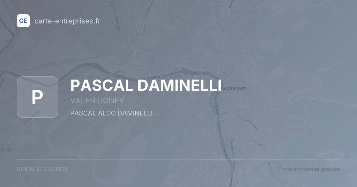 PASCAL DAMINELLI — 348783820 — fiche entreprise