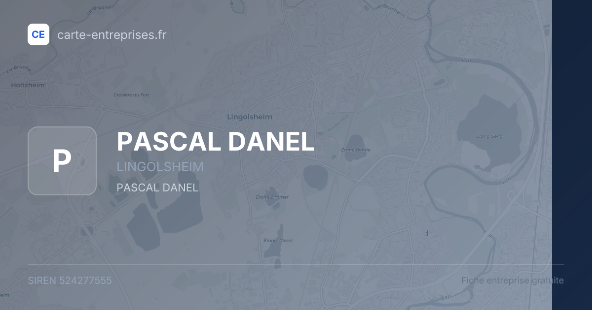 PASCAL DANEL — 524277555 — fiche entreprise