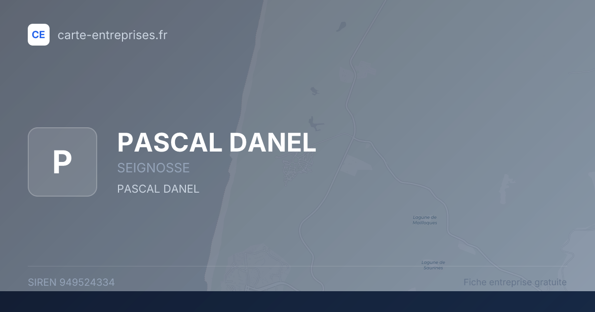 PASCAL DANEL — 949524334 — fiche entreprise