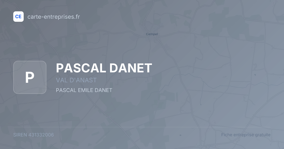 PASCAL DANET — 431332006 — fiche entreprise