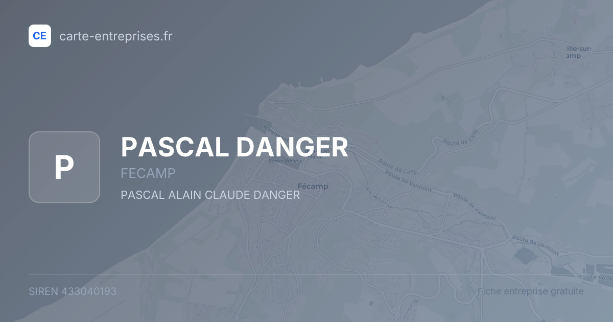 PASCAL DANGER — 433040193 — fiche entreprise