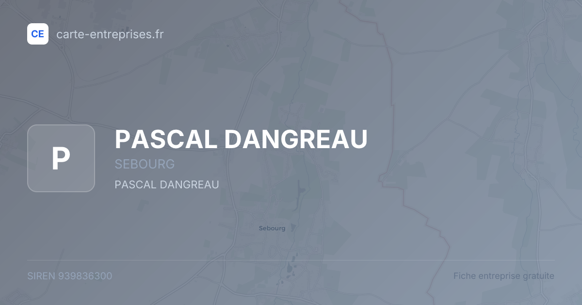 PASCAL DANGREAU — 939836300 — fiche entreprise
