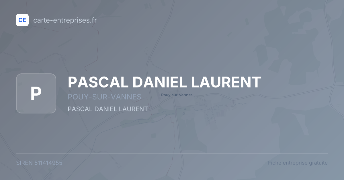 PASCAL DANIEL LAURENT — 511414955 — fiche entreprise