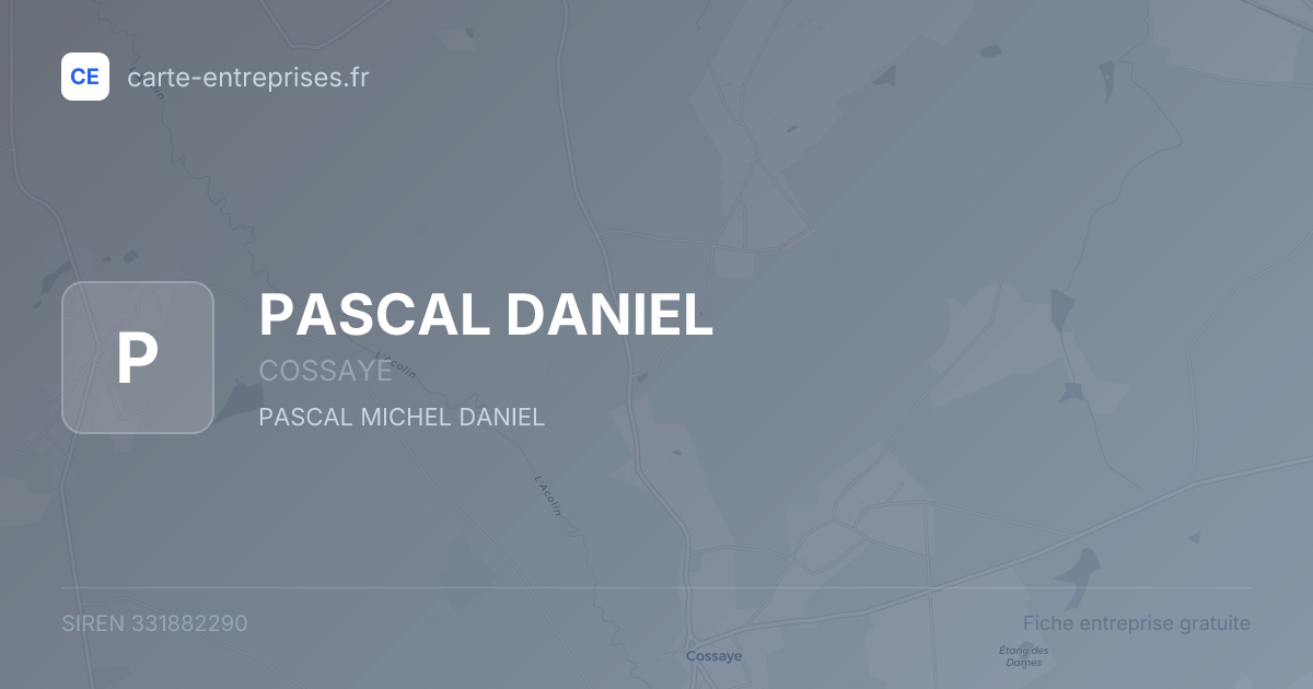 PASCAL DANIEL — 331882290 — fiche entreprise