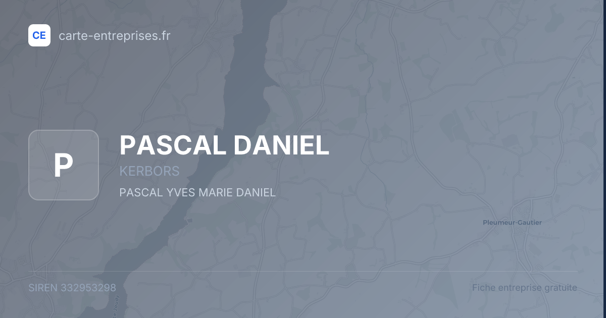 PASCAL DANIEL — 332953298 — fiche entreprise