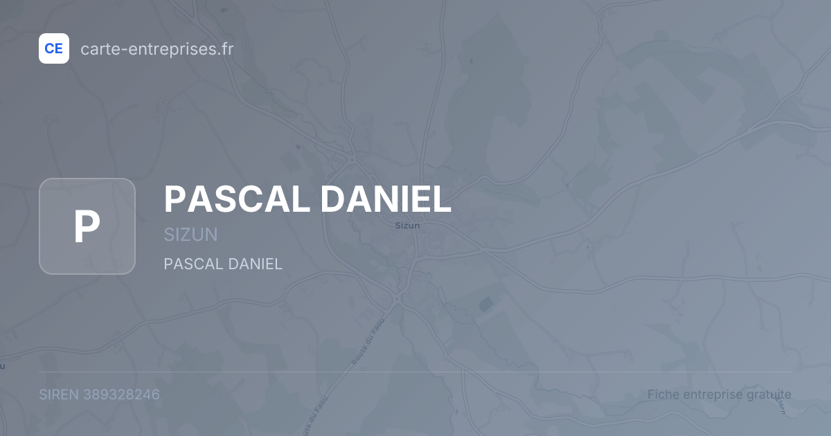 PASCAL DANIEL — 389328246 — fiche entreprise