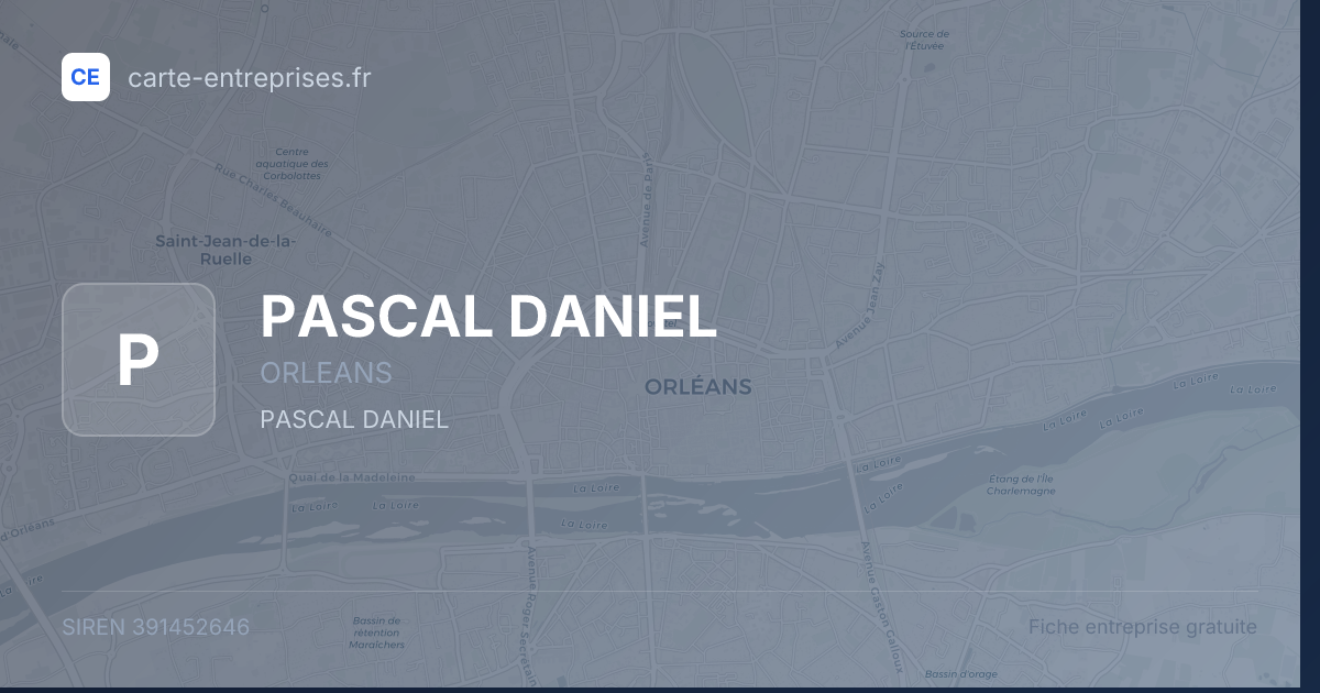 PASCAL DANIEL — 391452646 — fiche entreprise